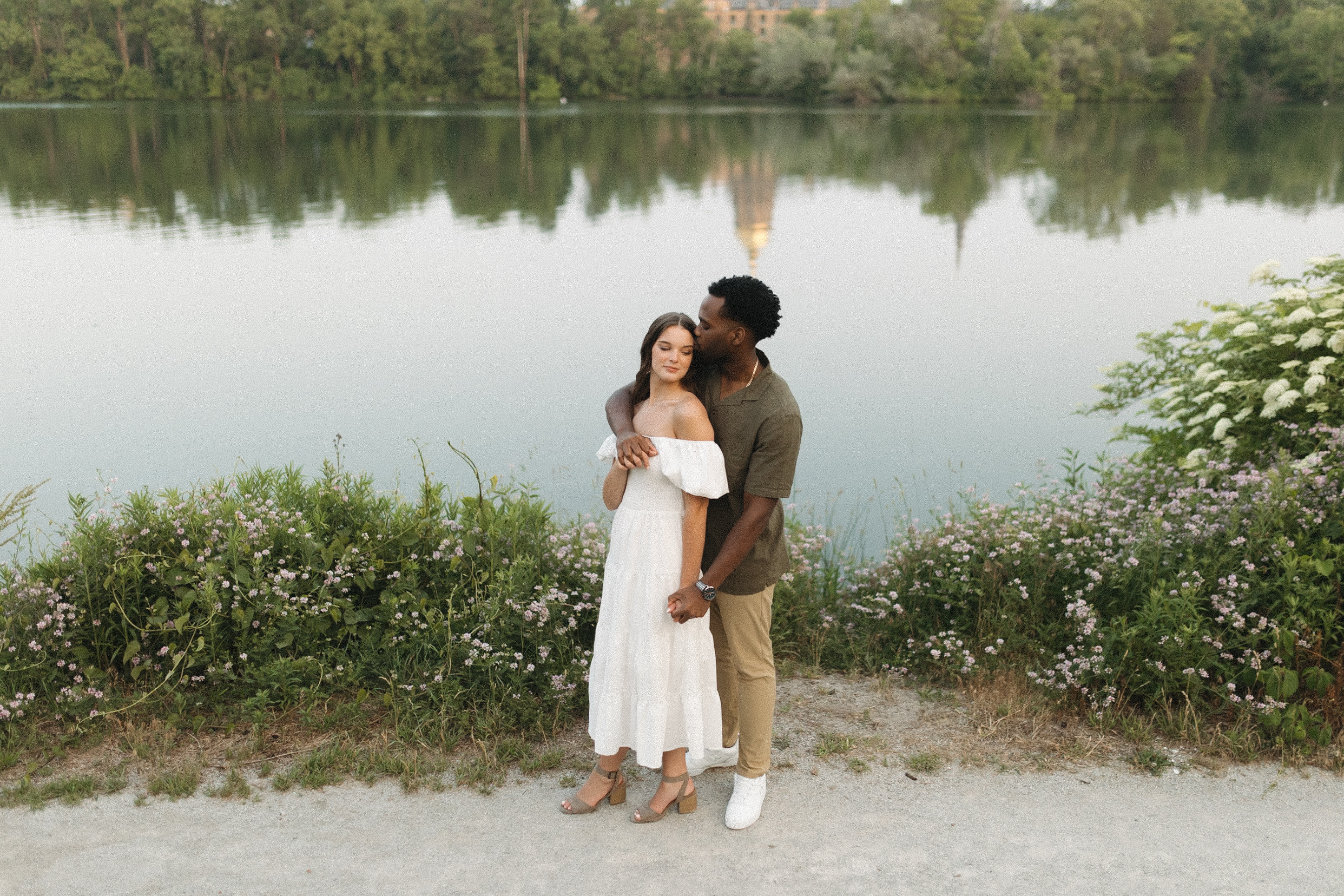 Norte Dame Engagement Session Couple Holding Hands